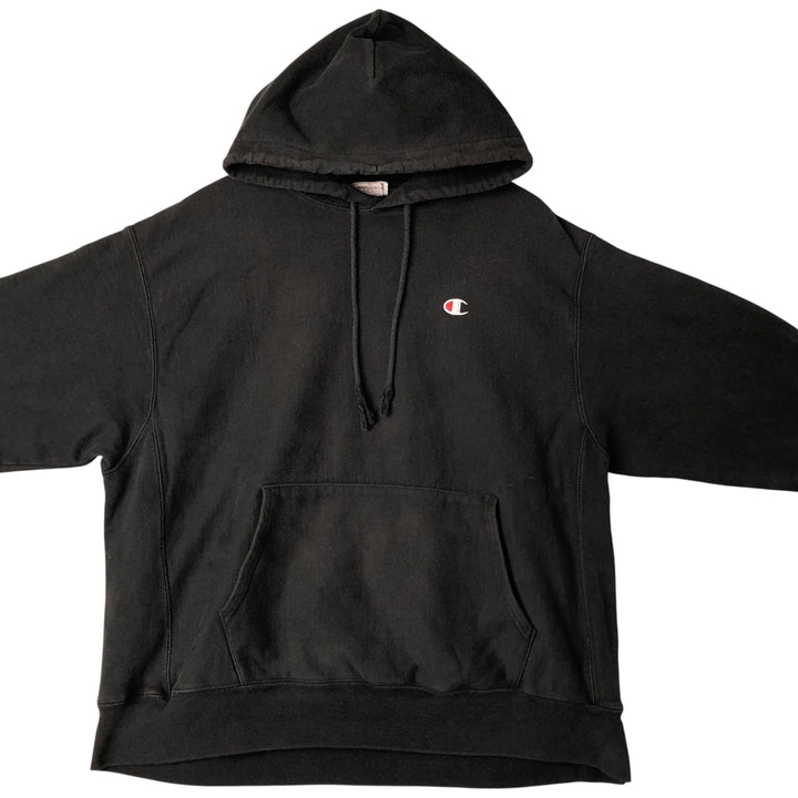 Champion REVERSE WEAVE Reverse Weave Sweat Pullover Hoodie Men's XL cotton black type Vintage Second Hand