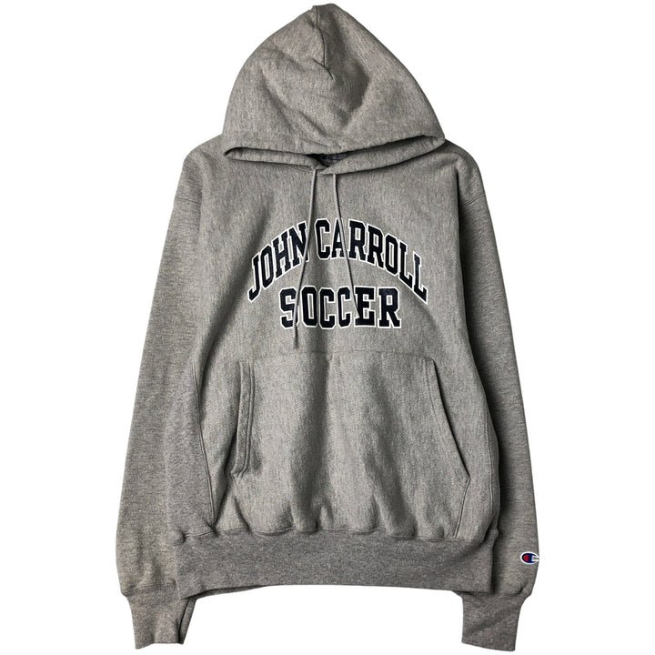 Champion Authentic Sweatshirt Pullover Hoodie, Men's Size M cotton gray type Vintage Second Hand