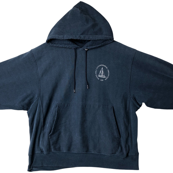 00'S Champion PREMIUM REVERSE WEAVE Premium Reverse Weave Sweat Pullover Hoodie Men's XL unclear navy blue type Vintage Second Hand