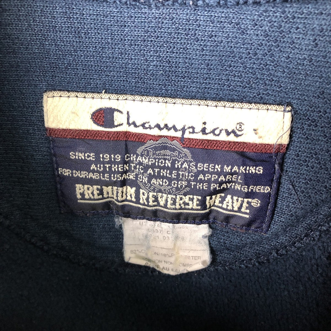 00'S Champion PREMIUM REVERSE WEAVE Premium Reverse Weave Sweat Pullover Hoodie Men's XL unclear navy blue type Vintage Second Hand