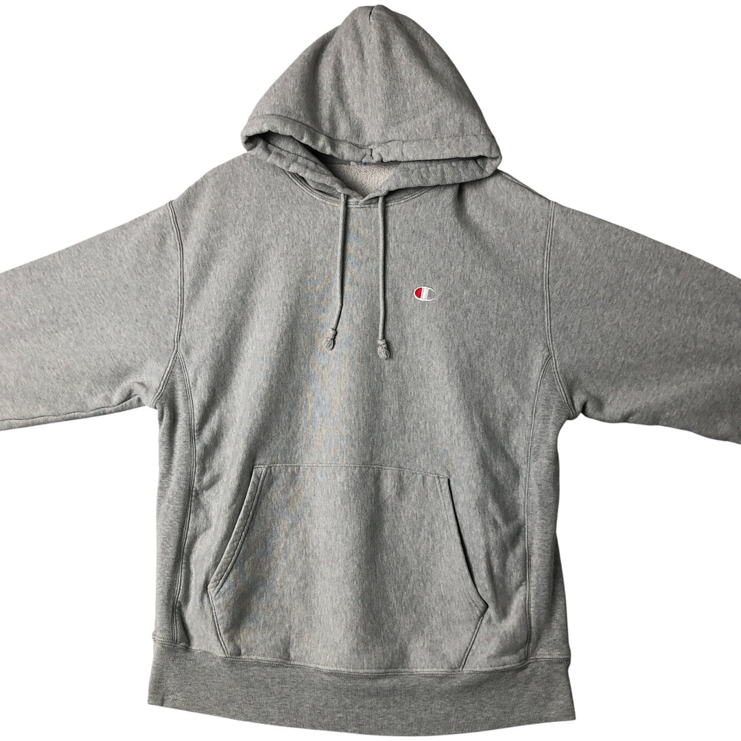 Champion Reverse Weave Replica Single Color Tag Sweat Pullover Hoodie Men's L Size cotton gray type Vintage Second Hand