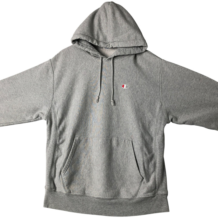 Champion Reverse Weave Replica Single Color Tag Sweat Pullover Hoodie Men's L Size cotton gray type Vintage Second Hand