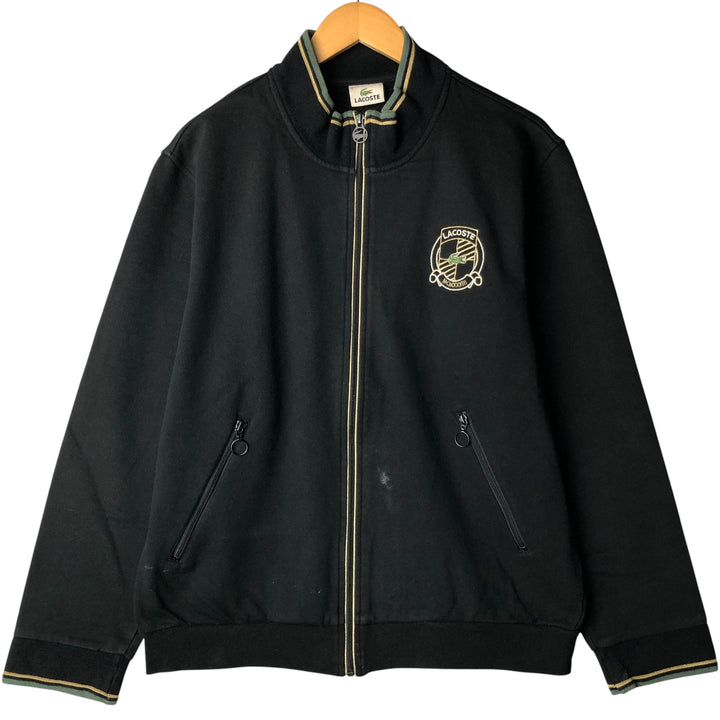 Lacoste Full-Zip Sweatshirt, Size 6, Men's XL cotton black type Vintage Second Hand