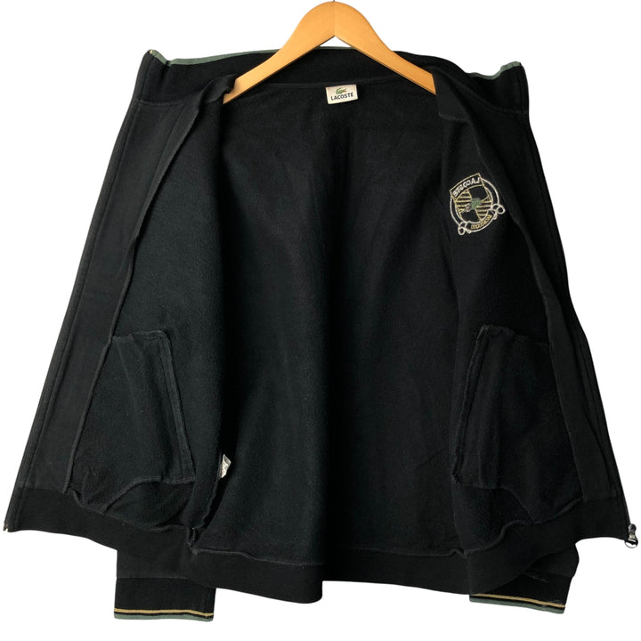 Lacoste Full-Zip Sweatshirt, Size 6, Men's XL cotton black type Vintage Second Hand