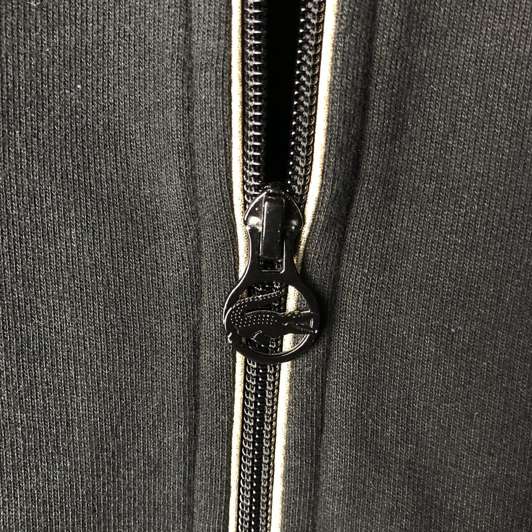Lacoste Full-Zip Sweatshirt, Size 6, Men's XL cotton black type Vintage Second Hand
