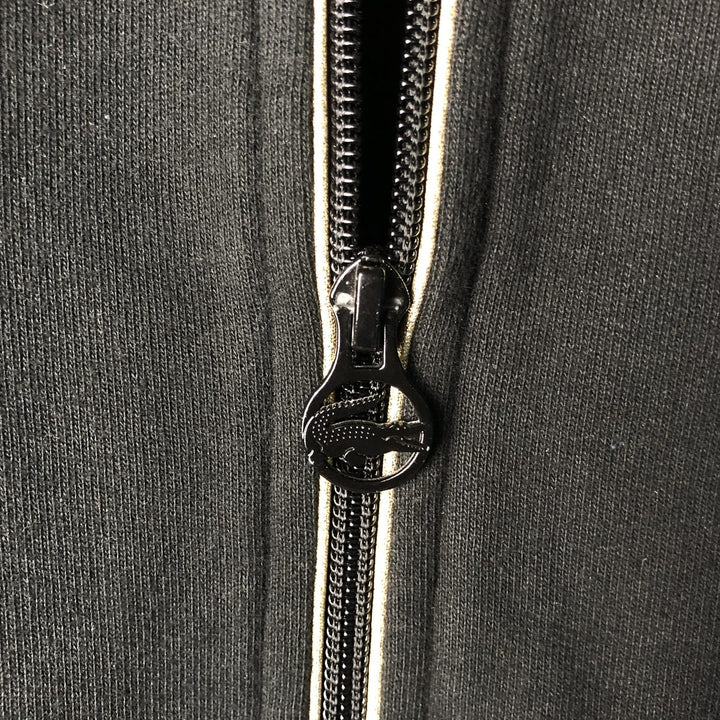 Lacoste Full-Zip Sweatshirt, Size 6, Men's XL cotton black type Vintage Second Hand