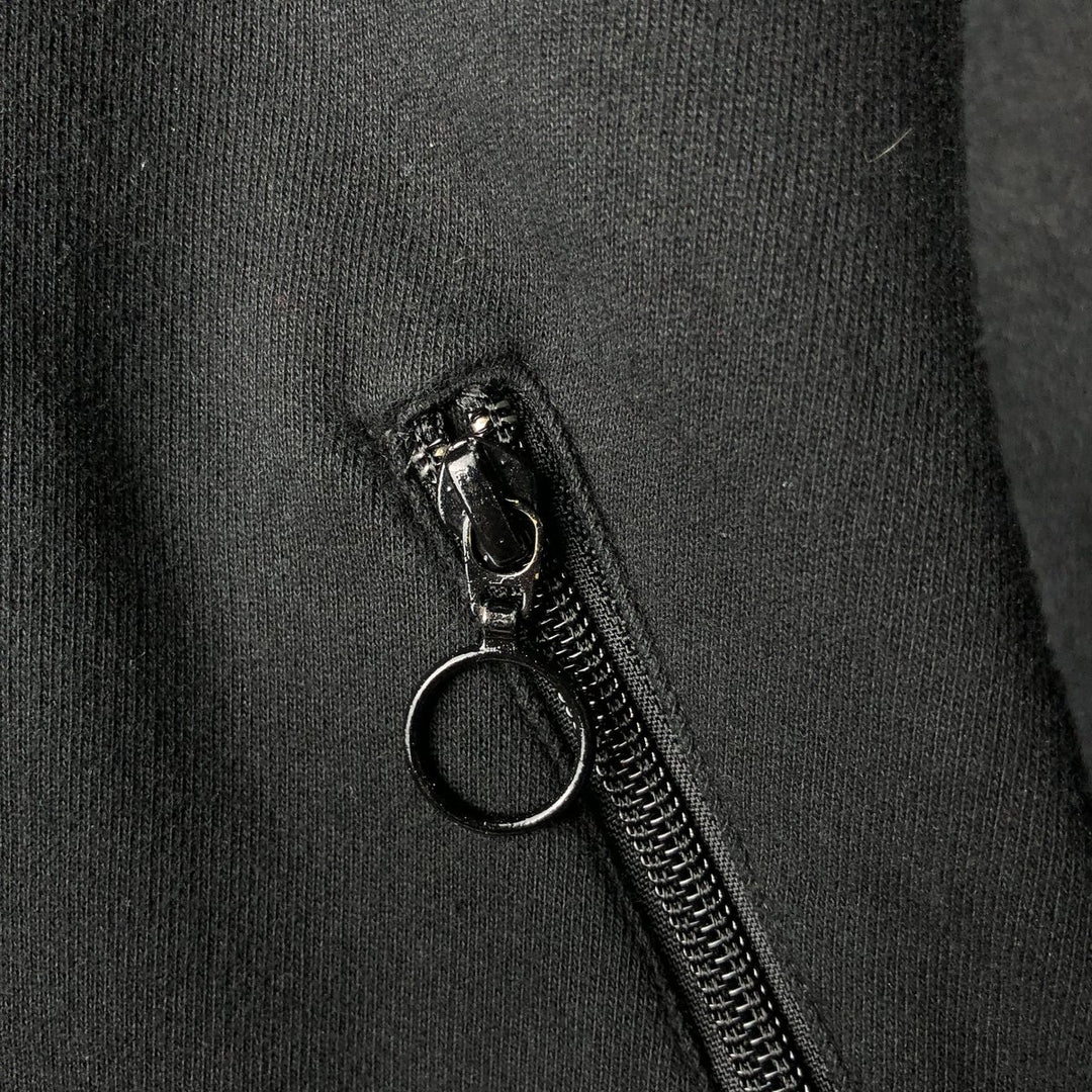 Lacoste Full-Zip Sweatshirt, Size 6, Men's XL cotton black type Vintage Second Hand