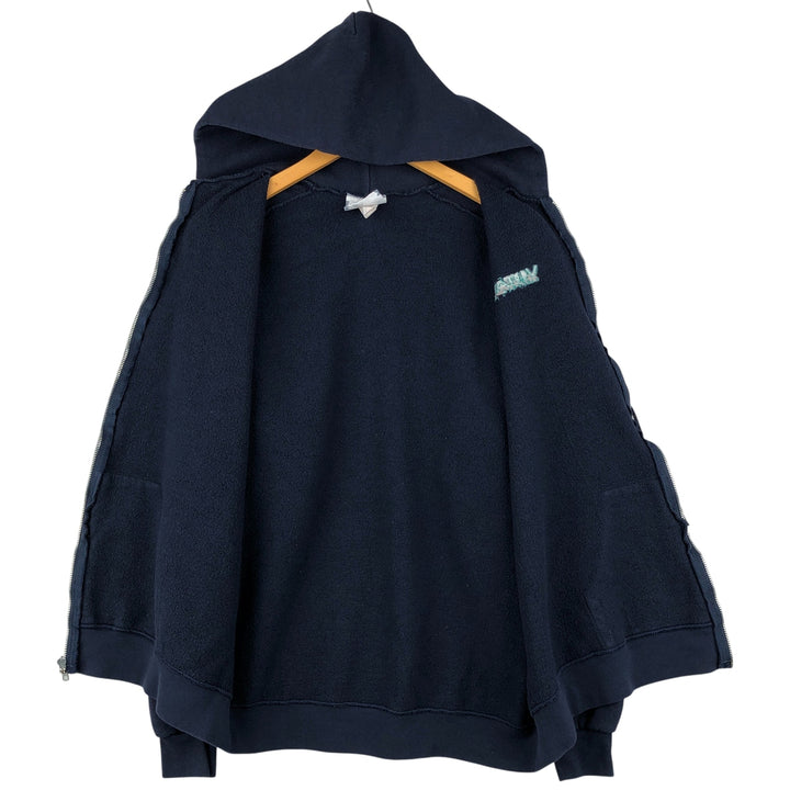 Vintage 90'S Lee Advertising full-zip sweatshirt, men's size XL cotton navy blue type Vintage Second Hand