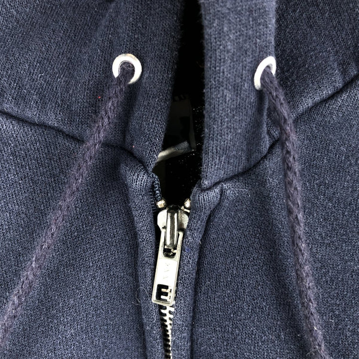 Vintage 90'S Lee Advertising full-zip sweatshirt, men's size XL cotton navy blue type Vintage Second Hand