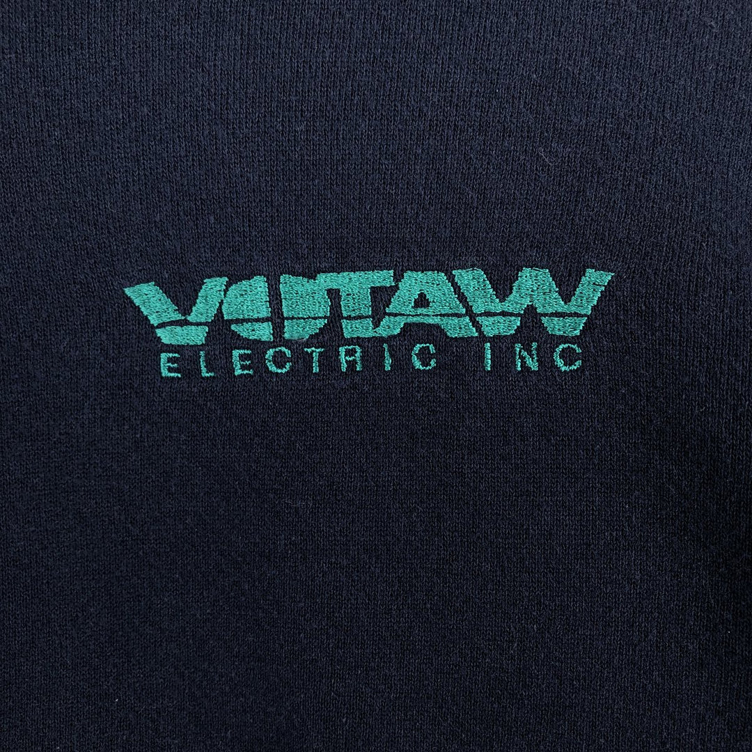 Vintage 90'S Lee Advertising full-zip sweatshirt, men's size XL cotton navy blue type Vintage Second Hand