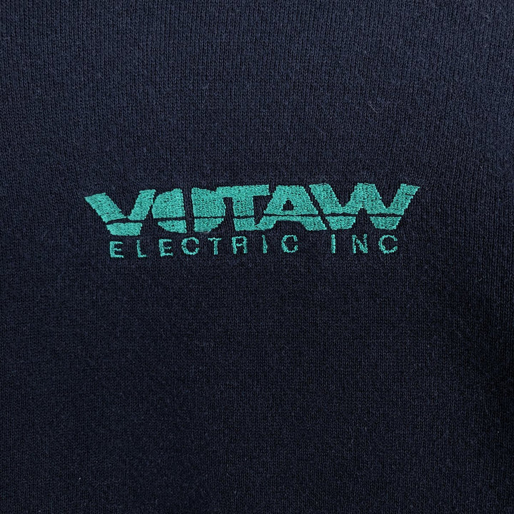 Vintage 90'S Lee Advertising full-zip sweatshirt, men's size XL cotton navy blue type Vintage Second Hand