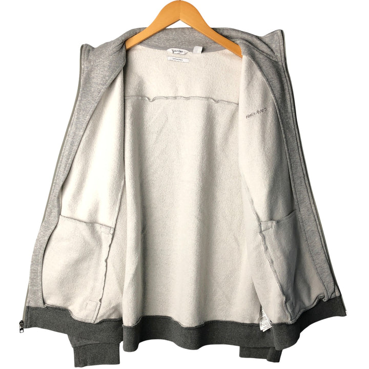 2000s~ Calvin Klein Soft Touch Fleece Full-Zip Sweatshirt, Men's XL cotton gray type Vintage Second Hand