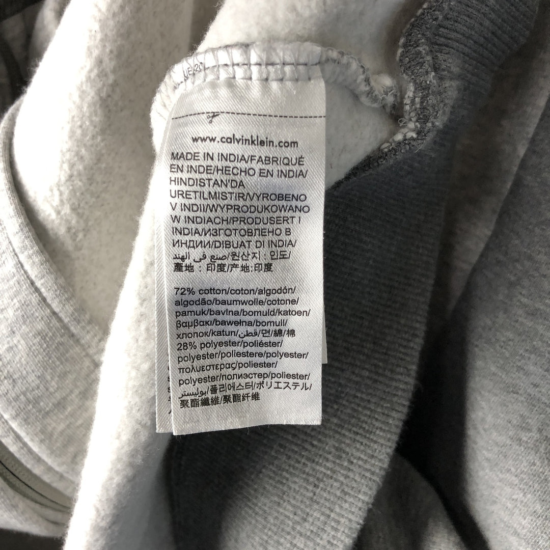 2000s~ Calvin Klein Soft Touch Fleece Full-Zip Sweatshirt, Men's XL cotton gray type Vintage Second Hand