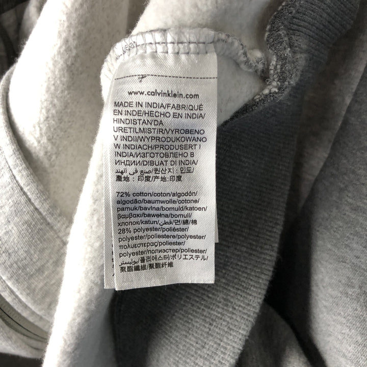 2000s~ Calvin Klein Soft Touch Fleece Full-Zip Sweatshirt, Men's XL cotton gray type Vintage Second Hand