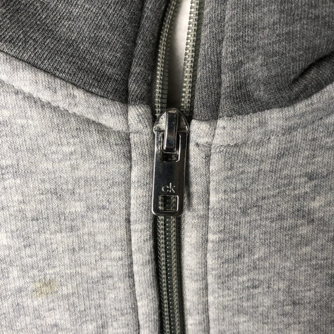 2000s~ Calvin Klein Soft Touch Fleece Full-Zip Sweatshirt, Men's XL cotton gray type Vintage Second Hand