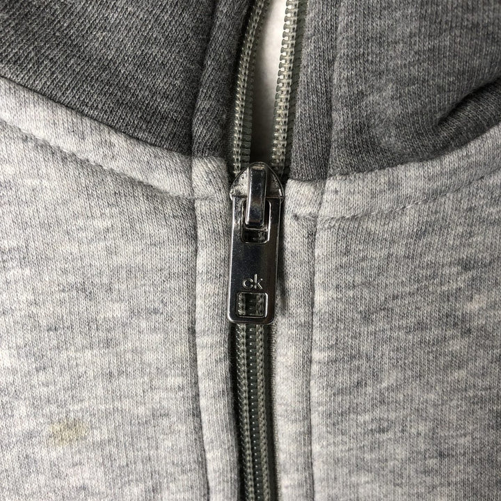 2000s~ Calvin Klein Soft Touch Fleece Full-Zip Sweatshirt, Men's XL cotton gray type Vintage Second Hand