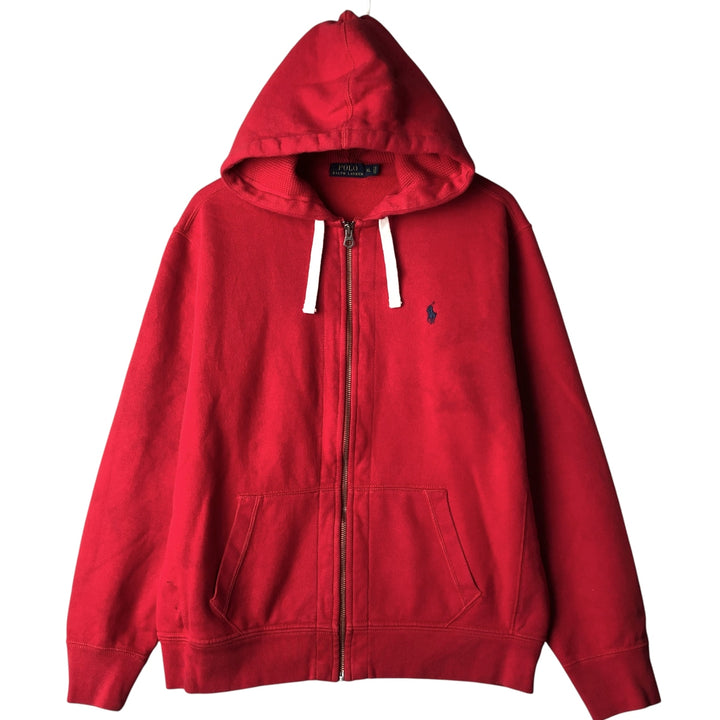 Ralph Lauren POLO RALPH LAUREN Sweat Full Zip Hoodie Men's XL cotton red type Vintage Second Hand