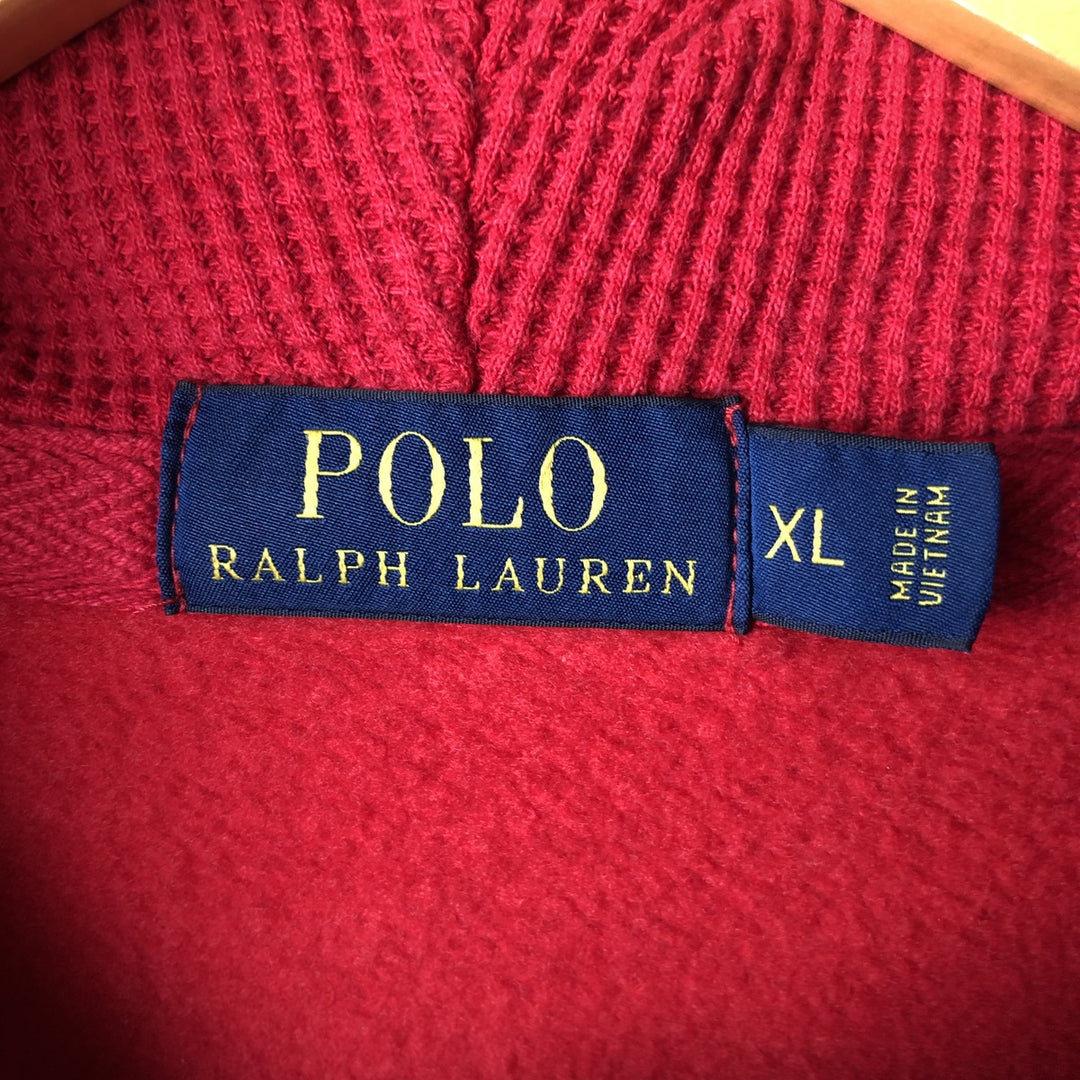 Ralph Lauren POLO RALPH LAUREN Sweat Full Zip Hoodie Men's XL cotton red type Vintage Second Hand