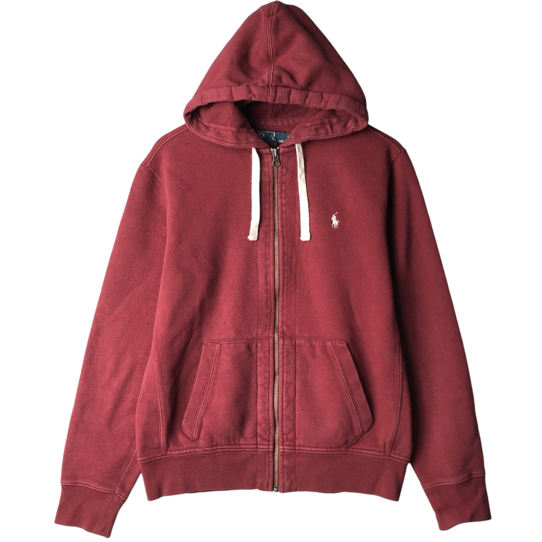 Ralph Lauren POLO by Ralph Lauren Sweat Full Zip Hoodie Men's L size cotton wine-red Vintage Second Hand