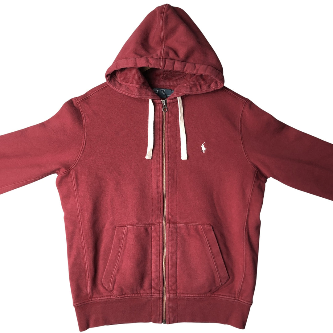 Ralph Lauren POLO by Ralph Lauren Sweat Full Zip Hoodie Men's L size cotton wine-red Vintage Second Hand