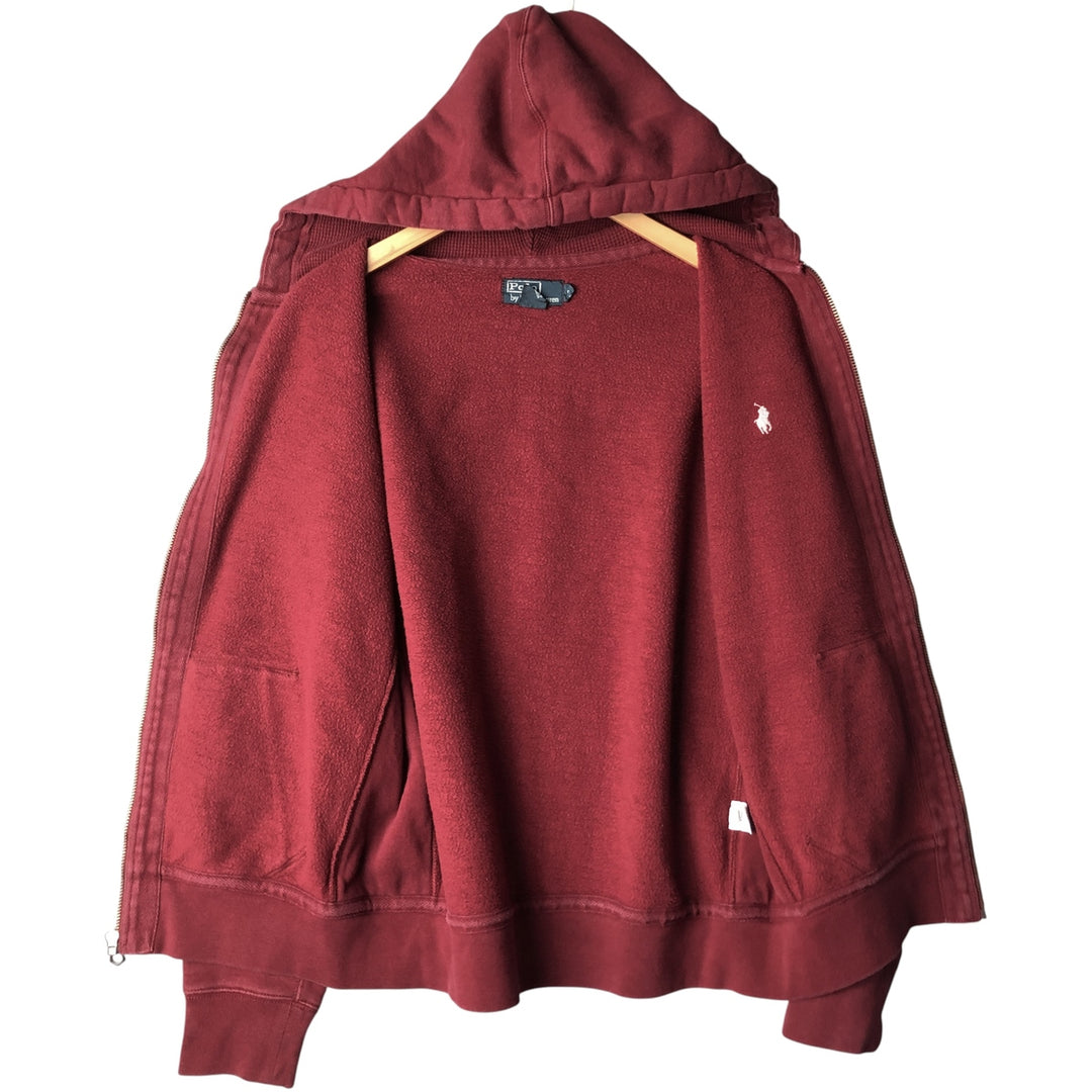 Ralph Lauren POLO by Ralph Lauren Sweat Full Zip Hoodie Men's L size cotton wine-red Vintage Second Hand