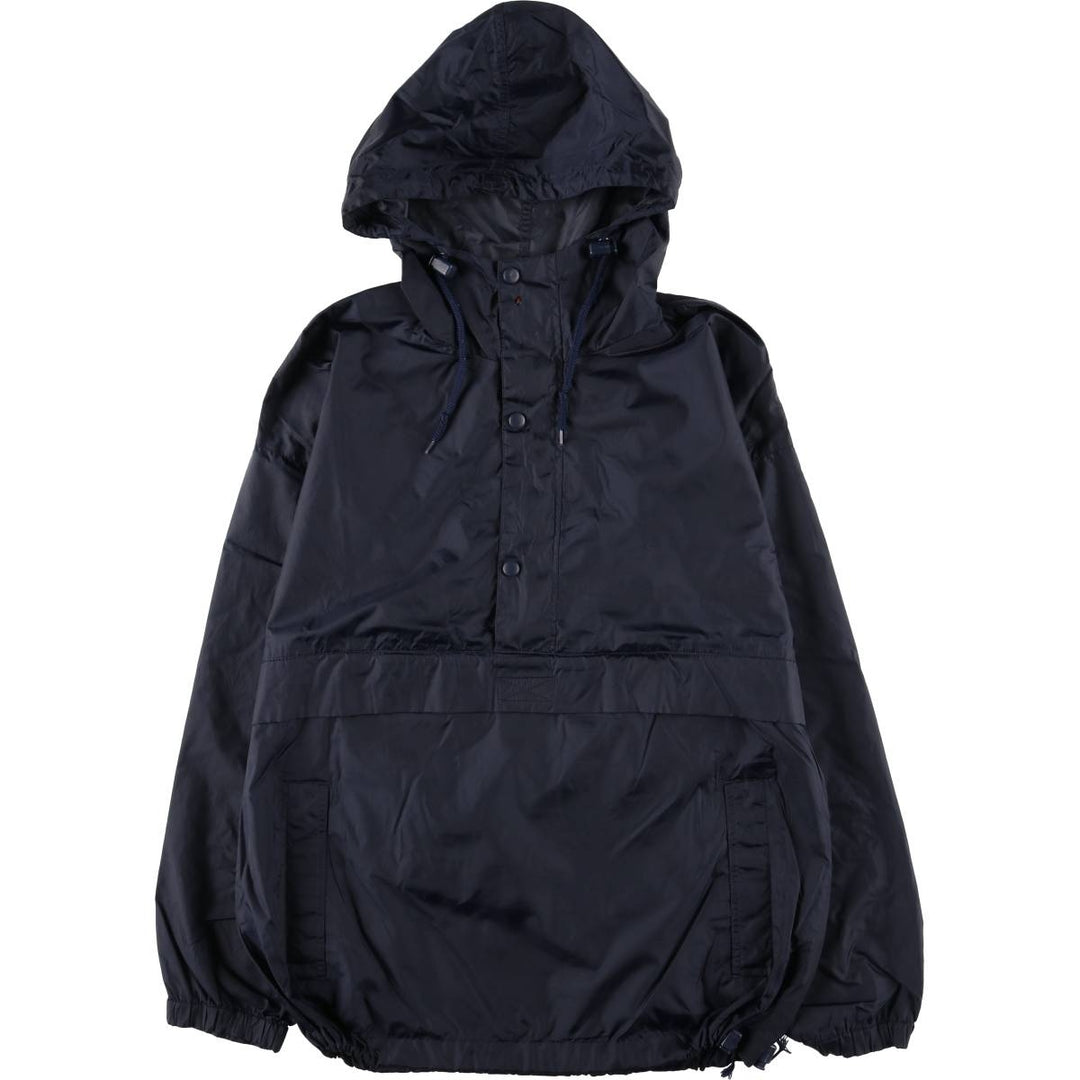 Vintage 90'S J.Crew anorak parka, size M, men's Nylon navy blue type Vintage Second Hand