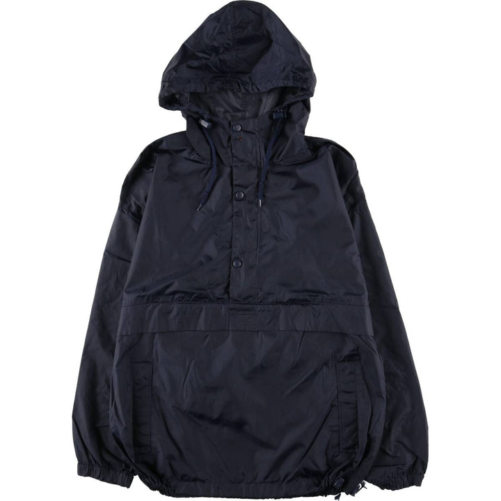 Vintage 90'S J.Crew anorak parka, size M, men's Nylon navy blue type Vintage Second Hand