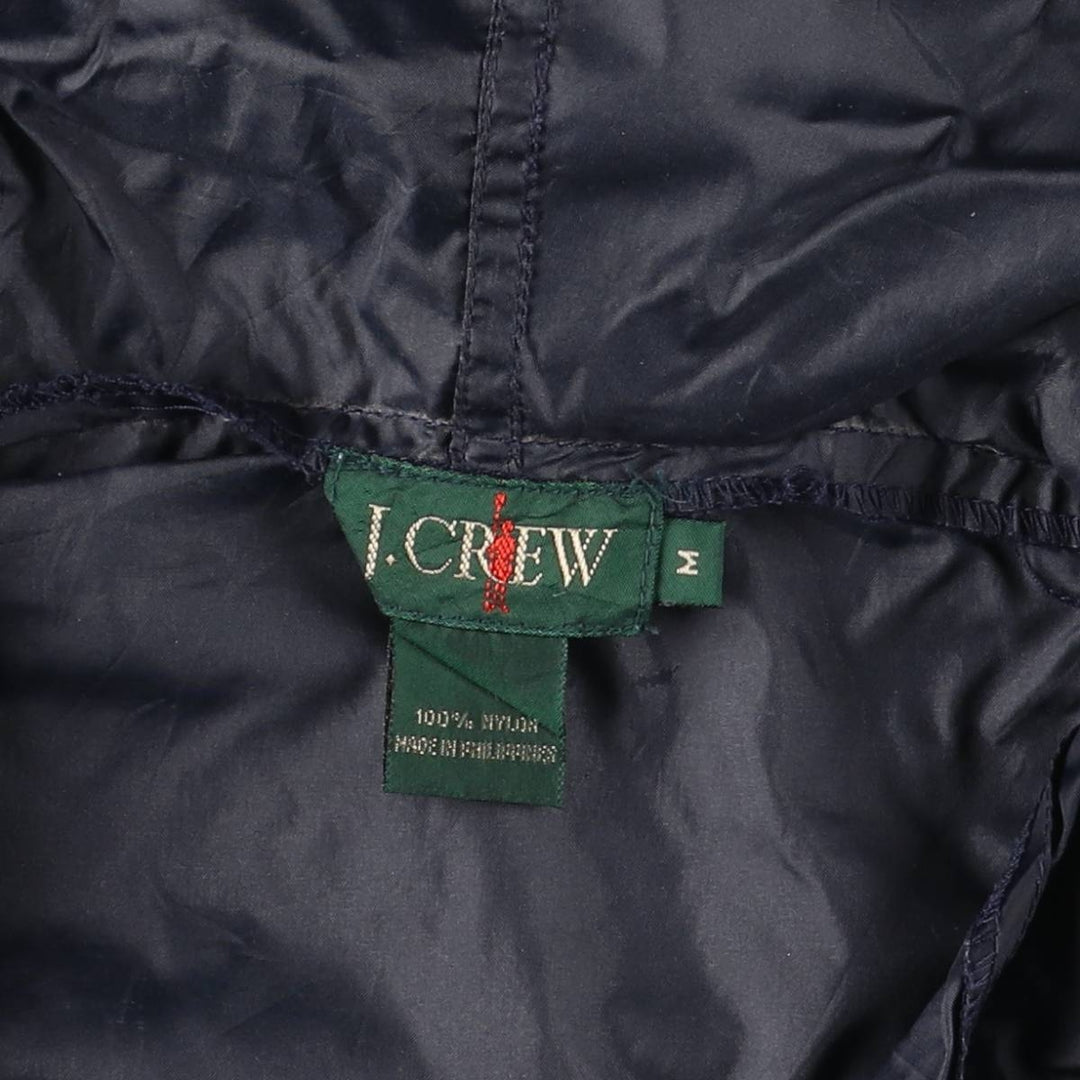 Vintage 90'S J.Crew anorak parka, size M, men's Nylon navy blue type Vintage Second Hand