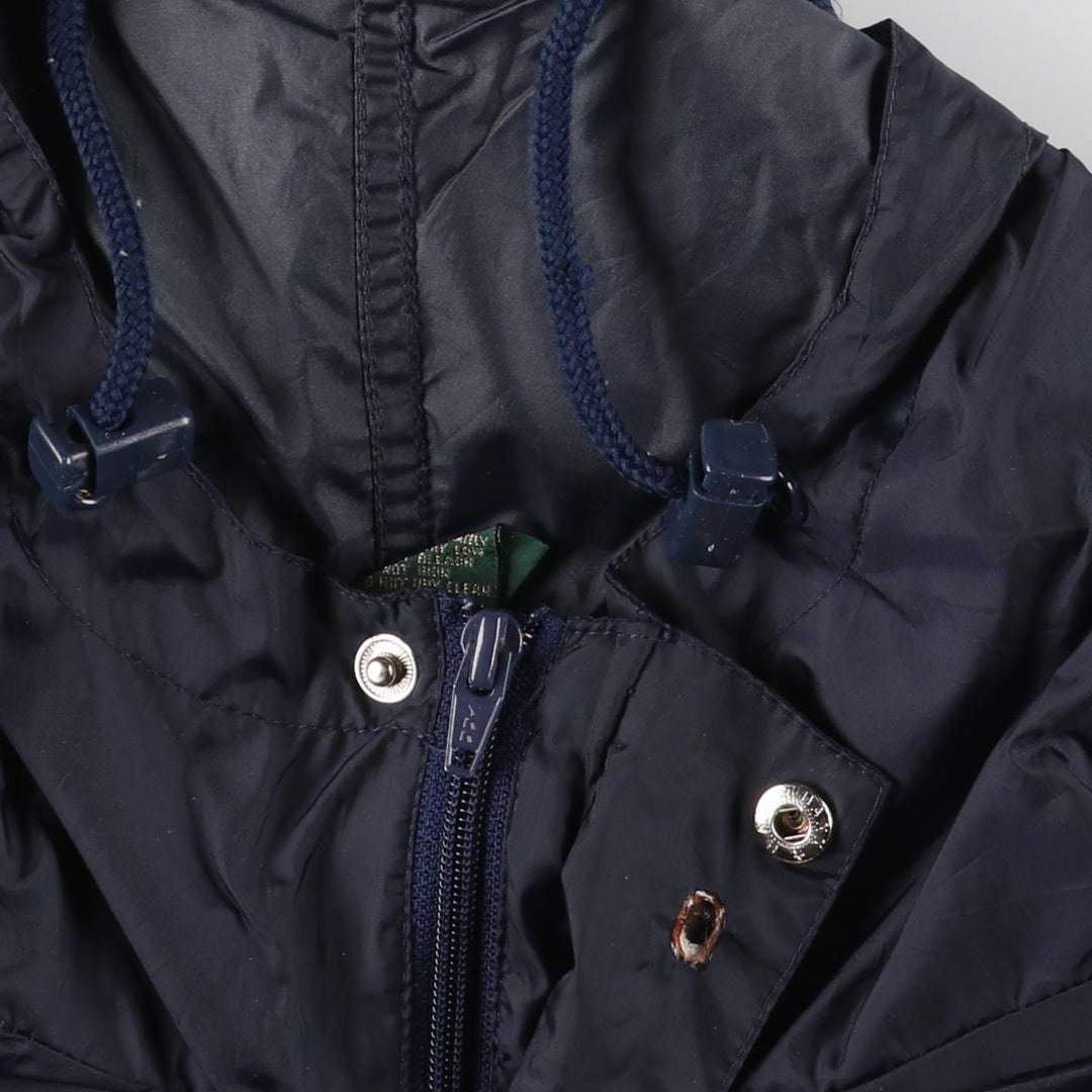 Vintage 90'S J.Crew anorak parka, size M, men's Nylon navy blue type Vintage Second Hand