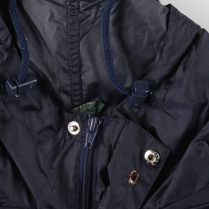 Vintage 90'S J.Crew anorak parka, size M, men's Nylon navy blue type Vintage Second Hand