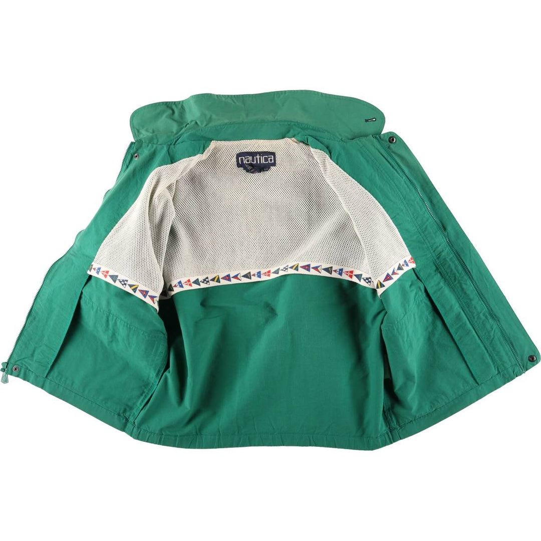 90'S Nautica sailing jacket, men's size L, vintage cotton green type Vintage Second Hand