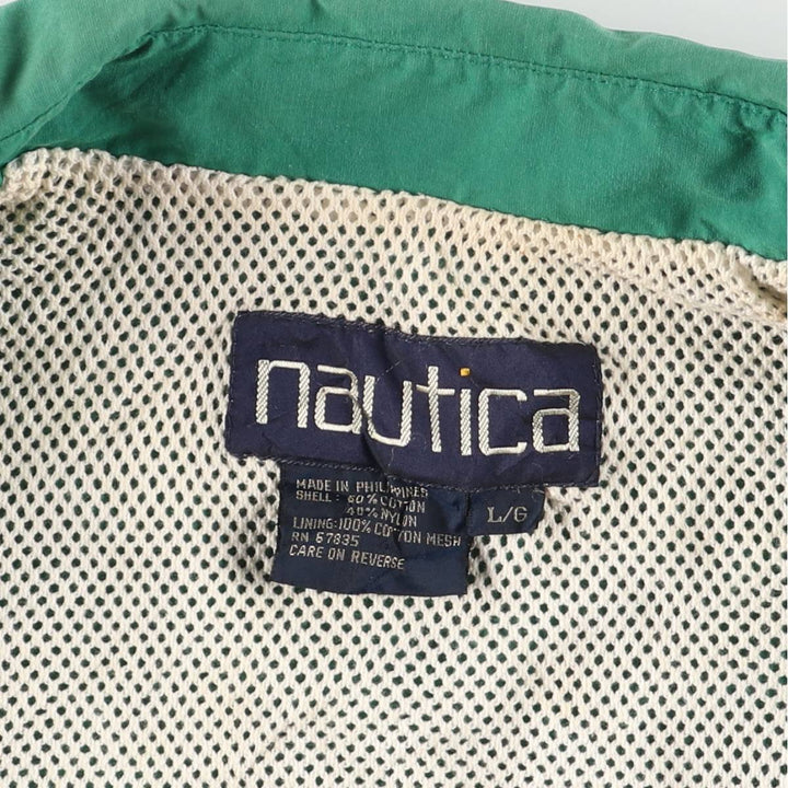 90'S Nautica sailing jacket, men's size L, vintage cotton green type Vintage Second Hand