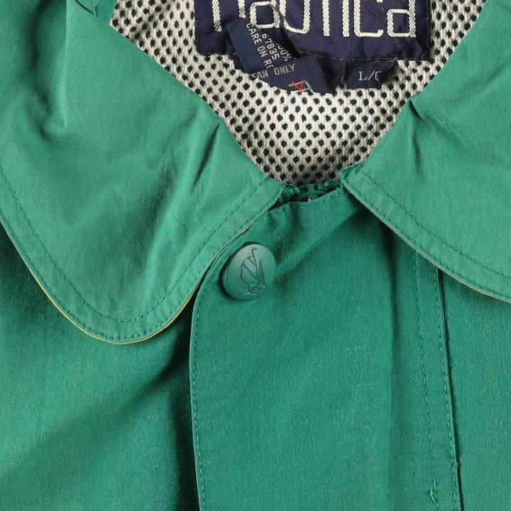 90'S Nautica sailing jacket, men's size L, vintage cotton green type Vintage Second Hand