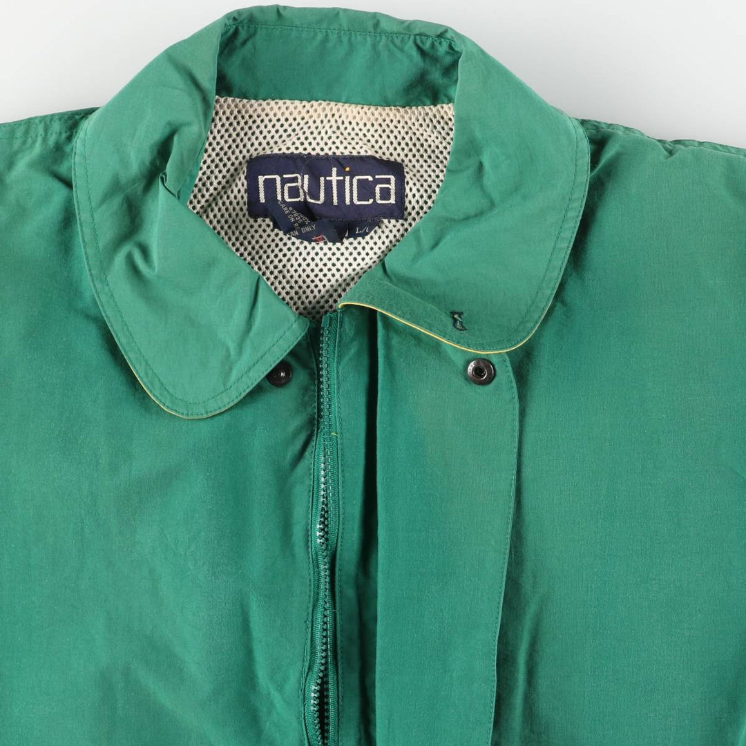 90'S Nautica sailing jacket, men's size L, vintage cotton green type Vintage Second Hand