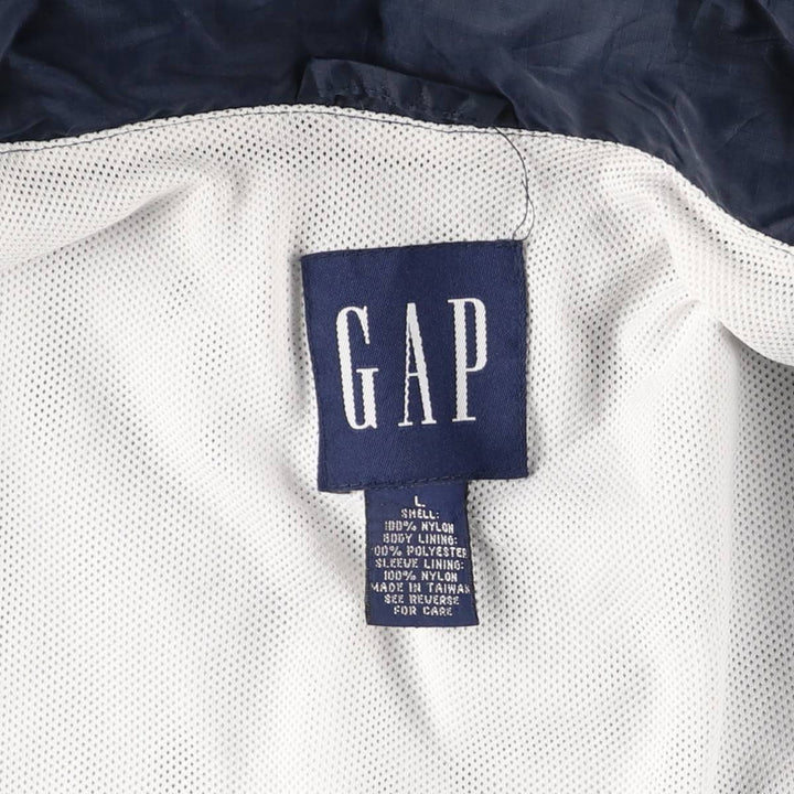 90'S GAP Vintage Ripstop Nylon Jacket, Men's Size L Nylon navy blue type Vintage Second Hand