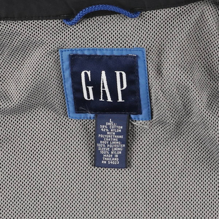 90s-00'S GAP Swing Top Cotton and Nylon Jacket, Men's Size L cotton black type Vintage Second Hand