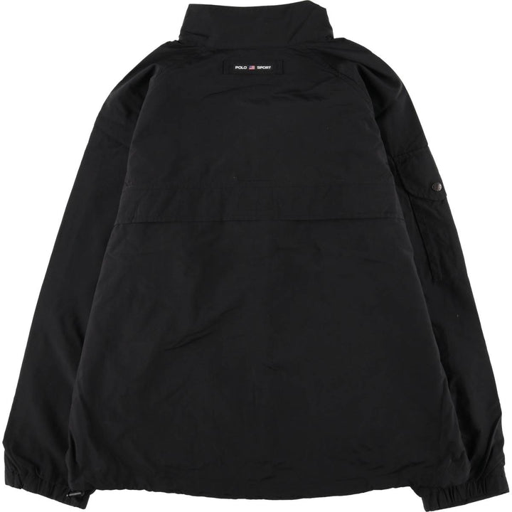 Vintage 90'S Ralph Lauren Polo Sport nylon jacket, size L, men's Nylon black type Vintage Second Hand