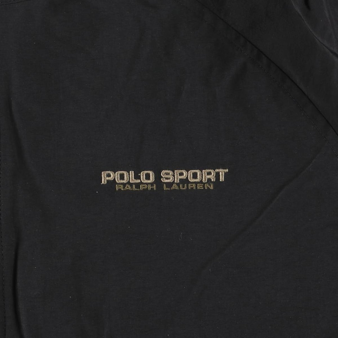 Vintage 90'S Ralph Lauren Polo Sport nylon jacket, size L, men's Nylon black type Vintage Second Hand