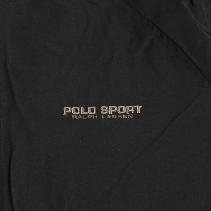 Vintage 90'S Ralph Lauren Polo Sport nylon jacket, size L, men's Nylon black type Vintage Second Hand