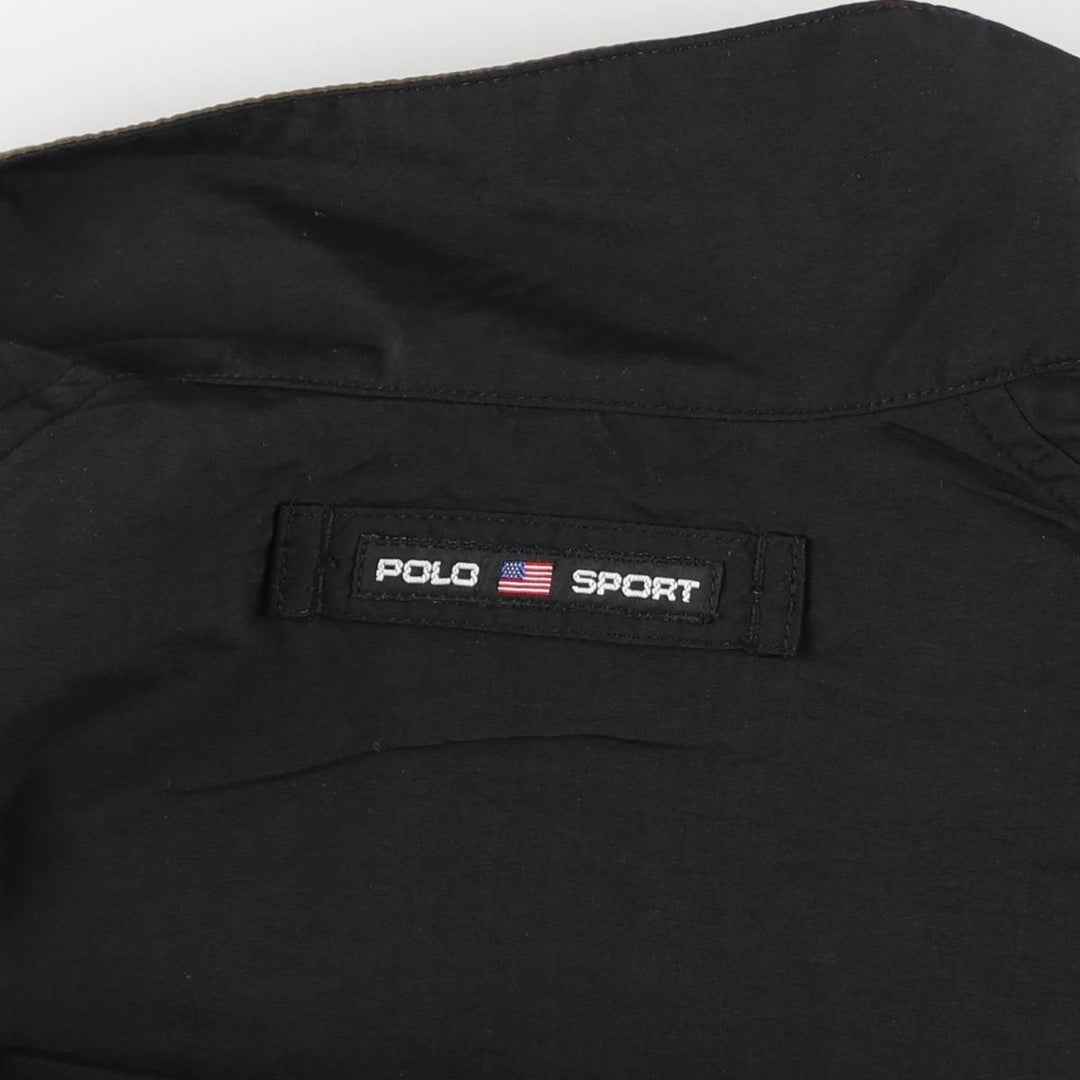 Vintage 90'S Ralph Lauren Polo Sport nylon jacket, size L, men's Nylon black type Vintage Second Hand