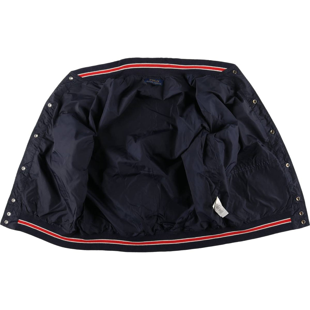 Ralph Lauren POLO RALPH LAUREN Nylon Varsity Jacket, Men's XL Nylon navy blue type Vintage Second Hand