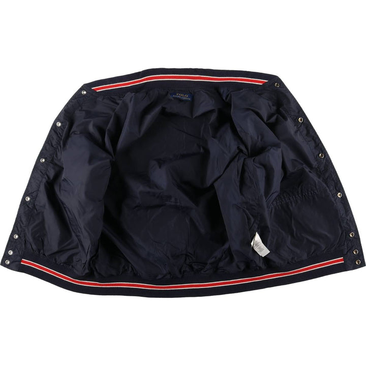 Ralph Lauren POLO RALPH LAUREN Nylon Varsity Jacket, Men's XL Nylon navy blue type Vintage Second Hand