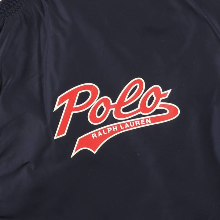 Ralph Lauren POLO RALPH LAUREN Nylon Varsity Jacket, Men's XL Nylon navy blue type Vintage Second Hand