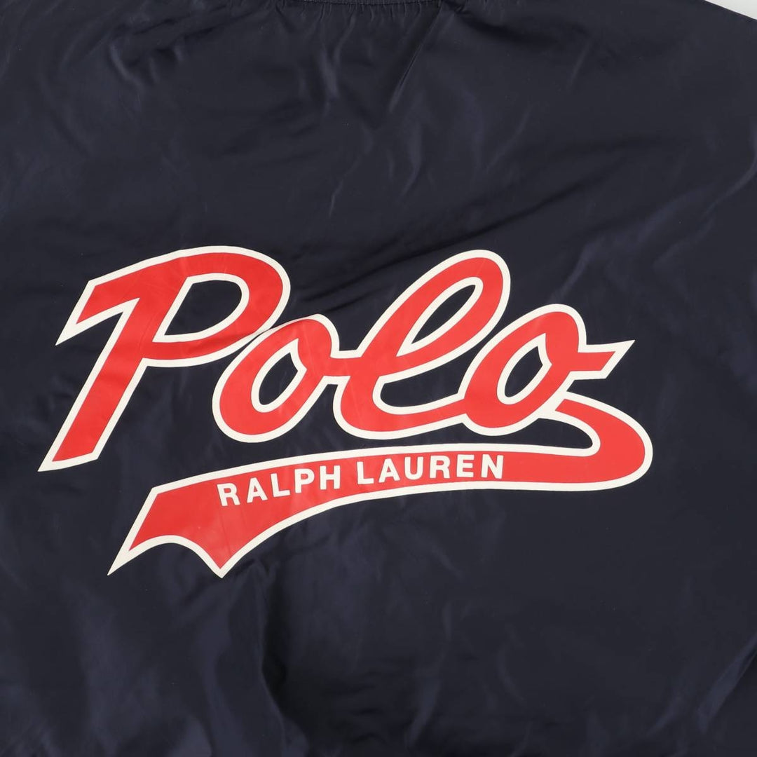Ralph Lauren POLO RALPH LAUREN Nylon Varsity Jacket, Men's XL Nylon navy blue type Vintage Second Hand