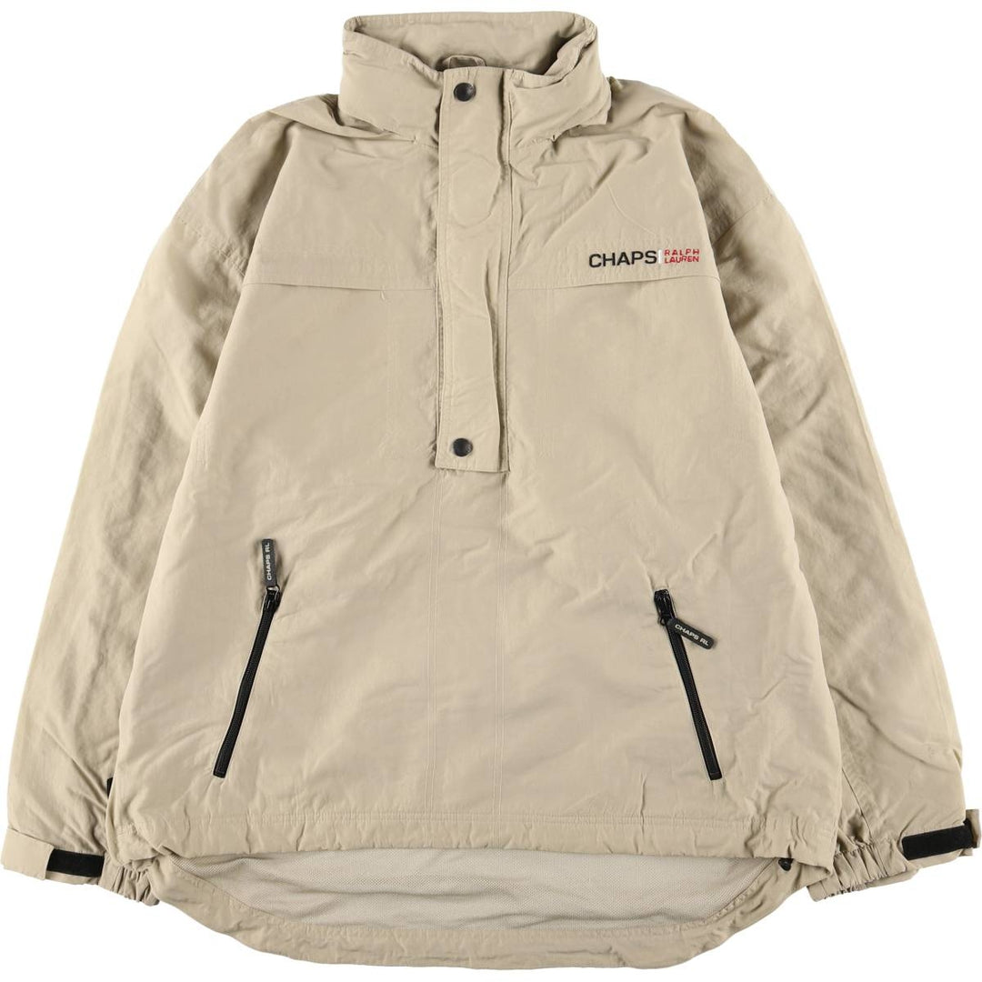 Ralph Lauren Chaps Anorak Jacket, Made in Russia, Men's Size L Nylon Beige type Vintage Second Hand