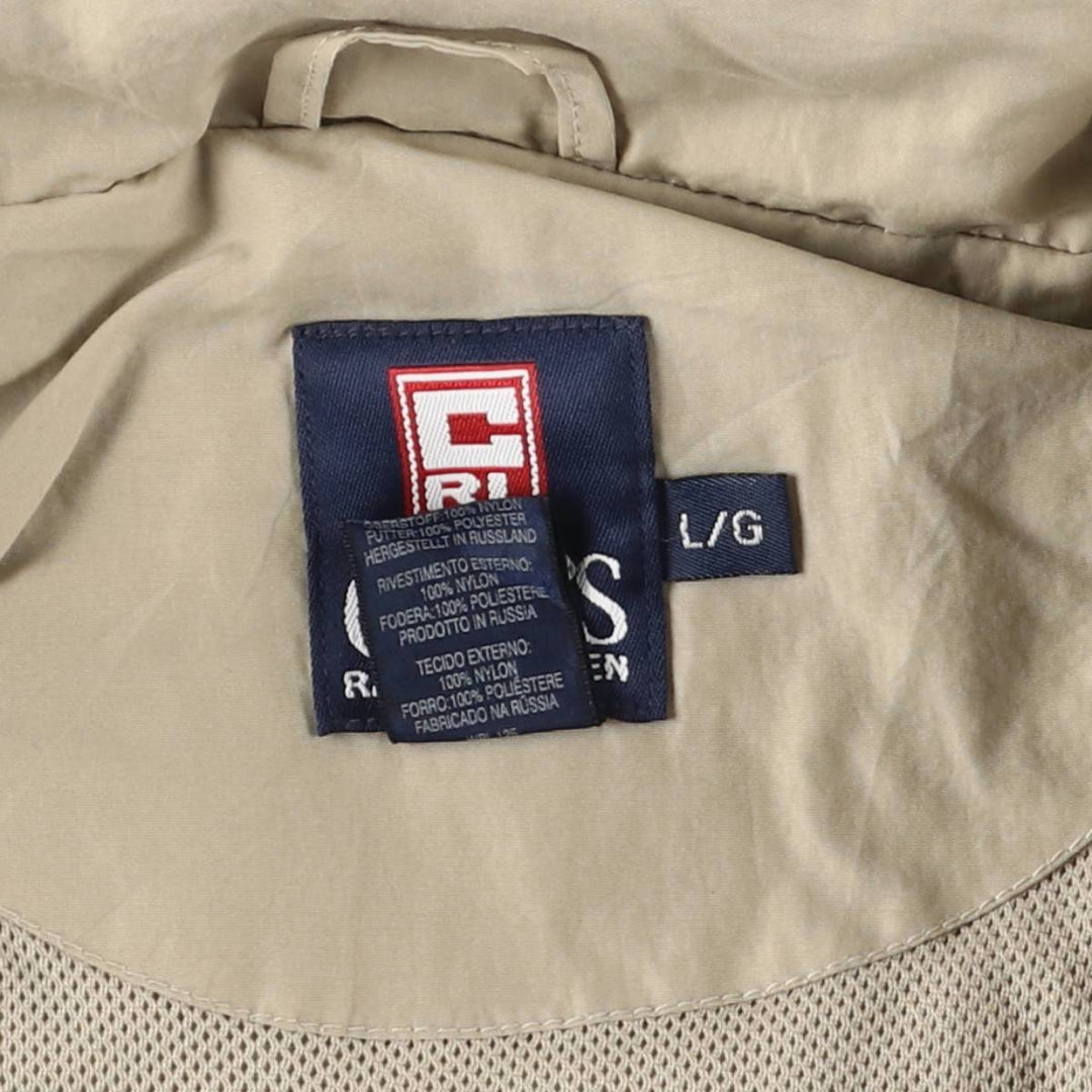 Ralph Lauren Chaps Anorak Jacket, Made in Russia, Men's Size L Nylon Beige type Vintage Second Hand