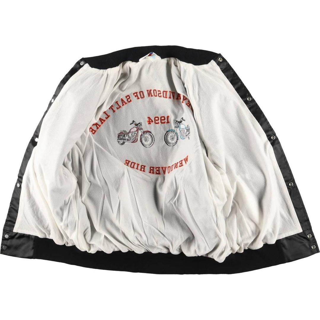1994 Harley Davidson of Salt Lake nylon jacket from the 1990'S West Ark. Made in USA. Vintage. Men's size XL. Nylon black type Vintage Second Hand