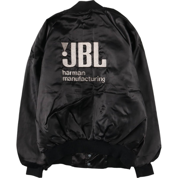 Vintage 80s-90'S AUBURN JBL Hairman Manufacturing Advertising Nylon Blouson, Made in USA, Men's Size XL Nylon black type Vintage Second Hand