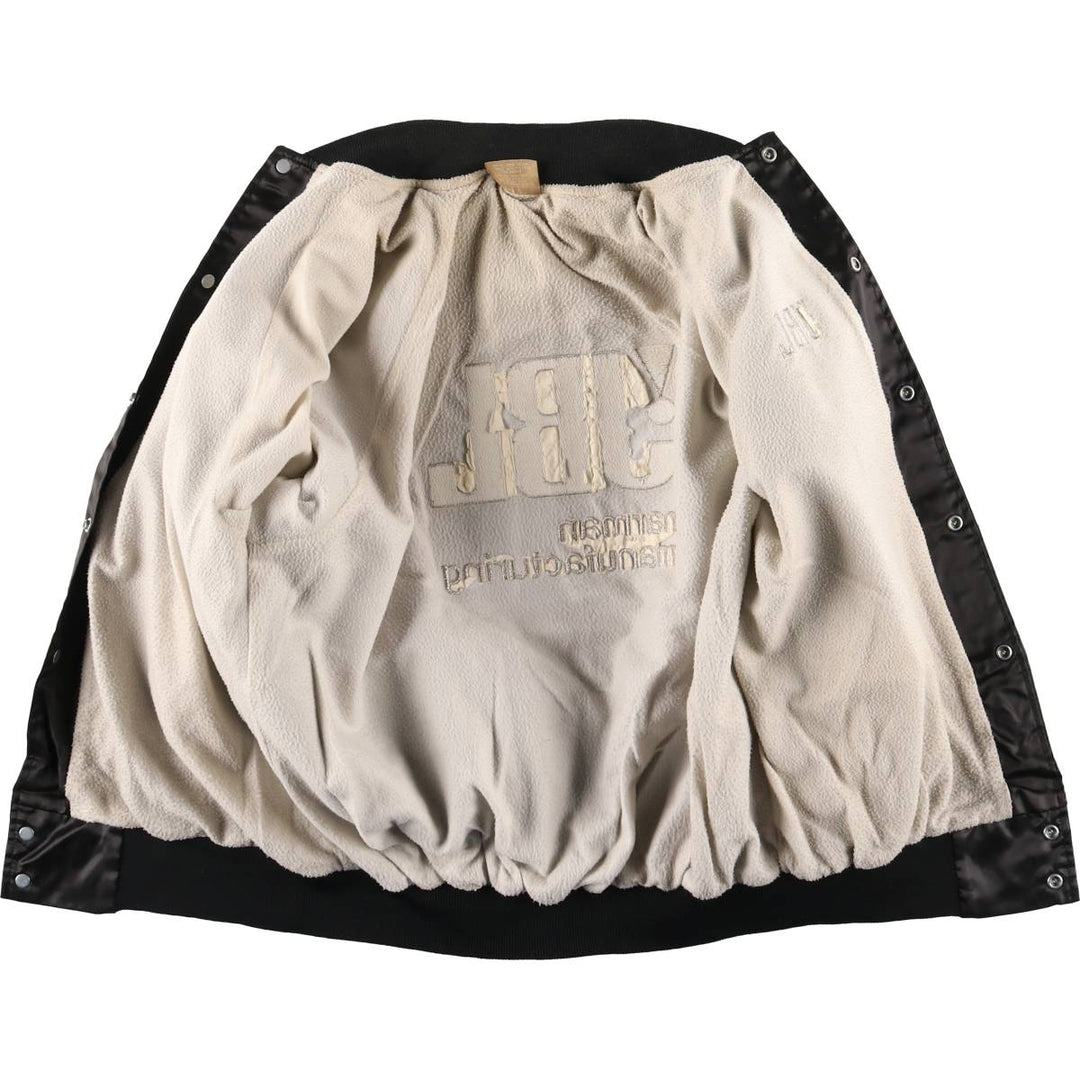 Vintage 80s-90'S AUBURN JBL Hairman Manufacturing Advertising Nylon Blouson, Made in USA, Men's Size XL Nylon black type Vintage Second Hand