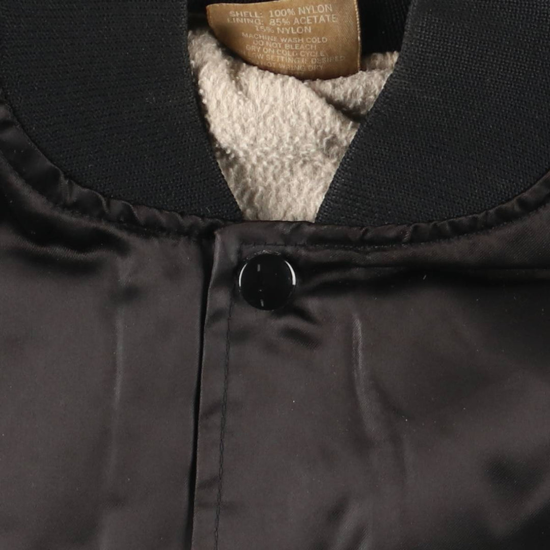 Vintage 80s-90'S AUBURN JBL Hairman Manufacturing Advertising Nylon Blouson, Made in USA, Men's Size XL Nylon black type Vintage Second Hand